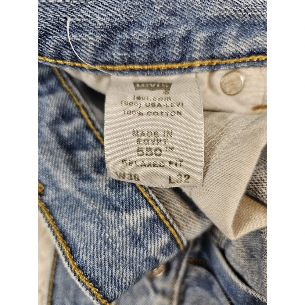 Vintage Levi's 550 Jeans Men's 38X32 Relaxed Fit‎ Tapered Light Wash Y2K Baggy